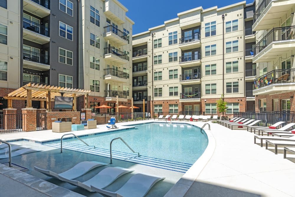 signature 1505 off campus apartments near nc state university resort style pool and sun deck